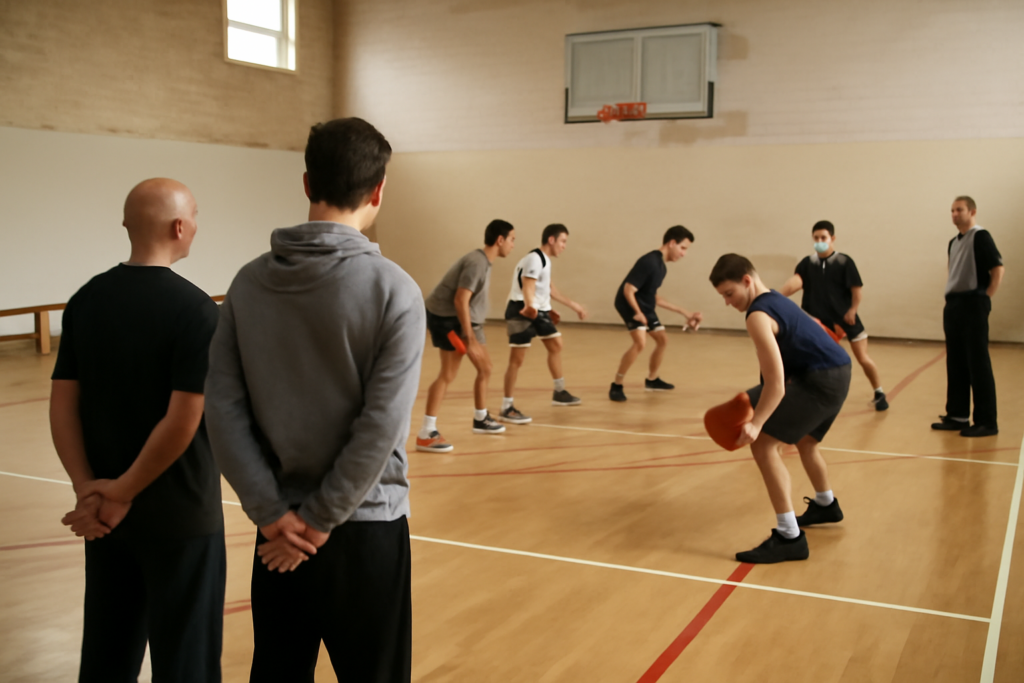 Entrenamiento en cancha del Club Alto Paraná durante el NBA Training Camp Puerto Esperanza