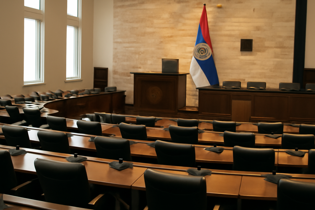 Interior de la Cámara de Representantes con referencia al Presupuesto 2027 Misiones