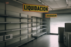 Sucursal de electrodomésticos vacía ilustrando despidos Musimundo NEA