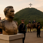 Passalacqua presidió el acto del Mes de Artigas y se emplazó un busto en Santa Ana